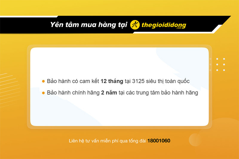 Chính sách bảo hành Camera IP Ngoài Trời 2MP Imou Bullet 2E-D tại Thế Giới Di Động